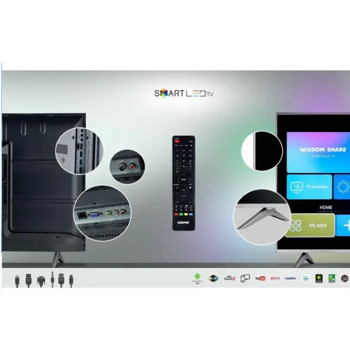 شاشة 55 بوصة جيباس 4K FHD – LED سمارت اندرويد GLED5508SFHD - الصورة 3
