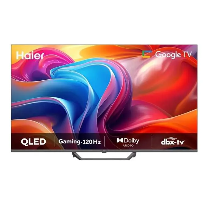 شاشه 55 بوصه هاير سمارت QLED – 4K UHD – أسود H55S80FUX