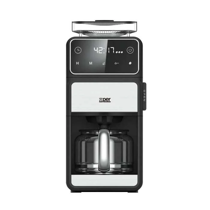 ماكينة قهوة مع مطحنة اكسبير 1.5 لتر 1050 وات -اسود XPDCG-800
